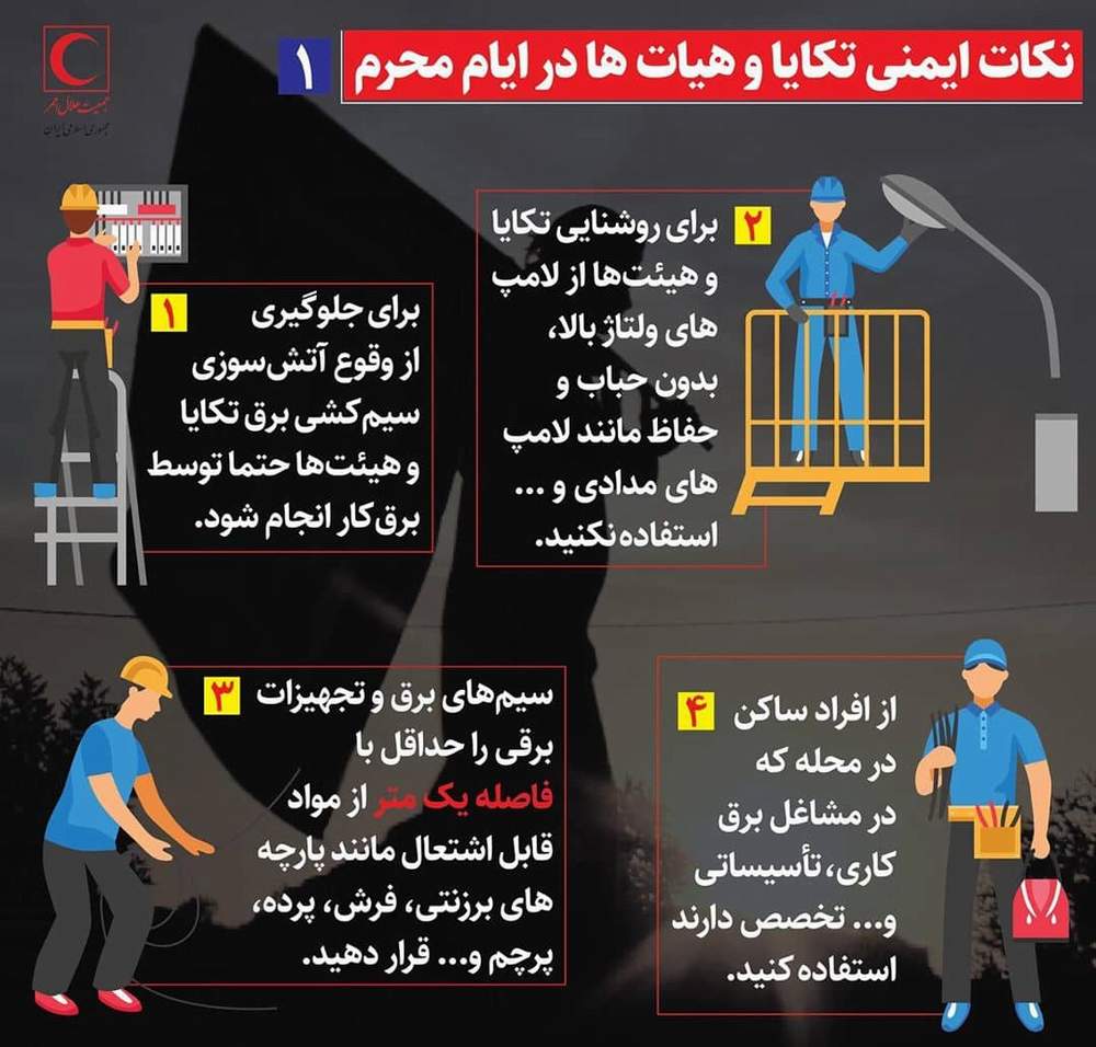 نکات ایمنی تکایا و هیئت ها در ایام محرم